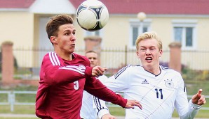 Für die deutsche U19-Mannschaft absolvierte Brandt (r.) bisher fünf Spiele