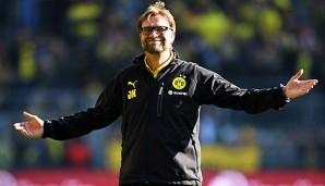 In der Bundesliga würde sich Klopp über Platz zwei freuen