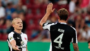 Bei der Eintracht kämpfen Russ und Rode noch bis Saisonende gemeinsam gegen den Abstieg