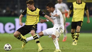 Auch gegen Real Madrid wusste Erik Durm (hier im Duell mit Casemiro) zu gefallen