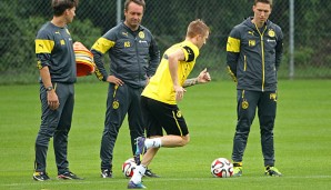 Marco Reus absolvierte am Montag erstmals wieder das komplette Mannschaftstraining