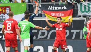 Giulio Donati musste im Spiel gegen den VfL Wolfsburg schon früh vom Platz