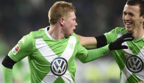 Kevin De Bruyne (l.) und Ivan Perisic (r.) vom VfL Wolfsburg