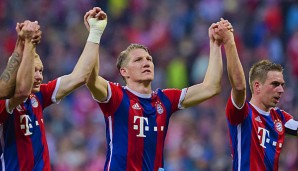 Für Bastian Schweinsteiger war es bereits die achte Meisterschaft mit den Münchnern