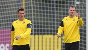 Die Weltmeister Erik Durm und Kevin Großkreutz konnten wieder mittrainieren