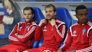 Rafael van der Vaart darf seine letzten Spiele für den HSV nur von der Bank aus erleben