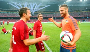 Drei Weltmeister unter sich: Mario Götze, Philipp Lahm und Shkodran Mustafi