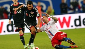 Emir Spahic und Pierre-Michel Lasogga treffen beim HSV wieder aufeinander