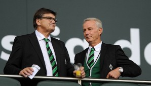 Bonhof (r.) war Spieler, Trainer und Aufsichtsratsmitglied in Gladbach. Seit 2009 ist er Vizepräsident