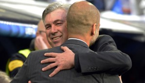 Carlo Ancelotti und Pep Guardiola verstehen sich nicht nur auf dem Platz gut