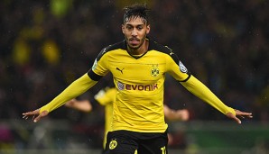 Pierre-Emerick Aubameyang setzte sich bei der Umfrage gegen Robert Lewandowski durch