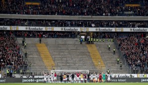 Gegen Bayern blieben bereits Teile der Frankfurter Fankurve leer