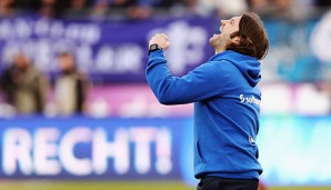 Lilien-CoachTorsten Frings jubelt an der Seitenlinie