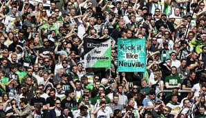 Gladbach-Fans veranstalteten einen Stimmungs-Boykott aufgrund einer zerstörten Choreo