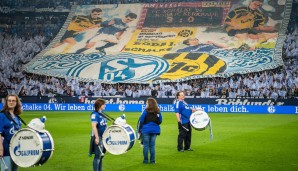 FC SCHALKE 04 - HAMBURGER SV 1:1: Was für eine beeindruckende Choreografie der Schalker Fans. Das wollen wir euch natürlich nicht vorenthalten.