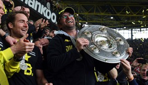 Jürgen Klopp reckte zwei mal die Meisterschale in die Höhe