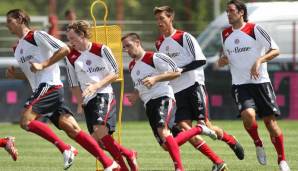 Sandro Wagner (2.v.r.) im Training des FC Bayern 2007