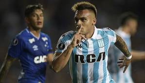 Lautaro Martinez jubelt nach einem erzielten Treffer