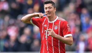 Robert Lewandowski führt die Torschützenliste der Bundesliga an.