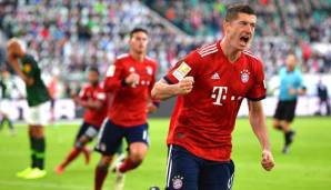 Robert Lewandowski erzielte einen Doppelpack gegen den VfL Wolfsburg.