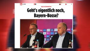 Die größte Kritik musste sich der Springer-Konzern gefallen lassen. "Geht's eigentlich noch?", fragte Rummenigge in Richtung Medien. Die "Bild" stellt die Gegenfrage.