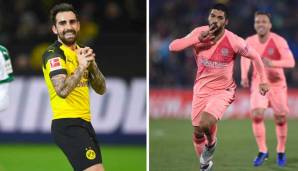 Spielten gemeinsam beim FC Barcelona: Paco Alcacer und Luis Suarez.