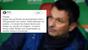 Die Frage, warum das zwischen Heidel und Mainz gut und zwischen Heidel und Schalke nicht gut passte, war schnell beantwortet. Schalke=Verein voller Helden, Mainz=No Name, Stuttgart=Haifischbecken. Klar, oder?