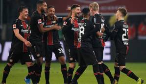 AUFHOLJAGD DES JAHRES: Nach drei Spieltagen stand BAYER LEVERKUSEN auf Tabellenplatz 18, höher als auf fünf schaffte man es nie - erst am 34. und letzten Spieltag. Platz drei in der Rückrunde bedeutete am Ende Rang vier und die Champions League.