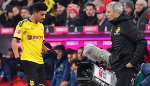 Schwacher Auftritt und frühe Auswechslung: Jadon Sancho enttäuschte Trainer Lucien Favre beim Spiel gegen den FC Bayern auf ganzer Linie.