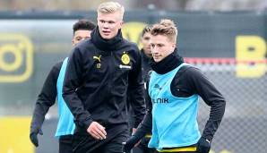 Sind für den Rückrundenauftakt einsatzbereit: BVB-Winterneuzugang Erling Haaland und Kapitän Marco Reus.