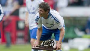 PLATZ 13 - KLAAS-JAN HUNTELAAR (Schalke 04): 29 Tore in der Saison 2011/12. Gleich in seiner zweiten Saison in der Bundesliga war kein Tornetz vor dem "Hunter" sicher. Zur Meisterschaft reichte es natürlich nicht. Diese schnappte sich Erzrivale Dortmund.