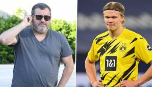 Stellte zuletzt den Wechsel von Erling Haaland im Januar 2020 zum BVB in Frage: Berater Mino Raiola.