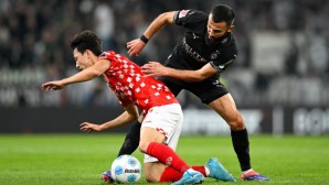 Umkämpft: Der 1. FSV Mainz 05 und Borussia Mönchengladbach trennen sich 1:1.