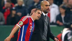 Philipp Lahm und Pep Guardiola gehen künftig getrennte Wege