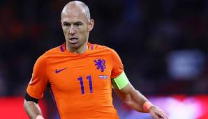 Arjen Robben im Trikot der niederländischen Nationalmannschaft