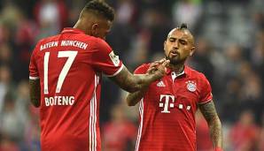 Jerome Boateng und Arturo Vidal spielte ndrei Jahre lang zusammen beim FC Bayern.