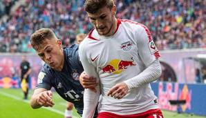 Möglicherweise bald Teamkollegen beim FC Bayern: Joshua Kimmich (links) und Timo Werner von RB Leipzig (rechts).