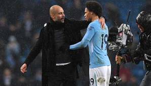 Sind sich mal grün und mal nicht so grün: City-Trainer Pep Guadriola und Leroy Sane.