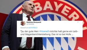 Hoeneß ärgerte sich über die Experten- und Journalisten-Runde, weil diese sich größtenteils "despektierlich über Hasan Salihamidzic äußern" würde.