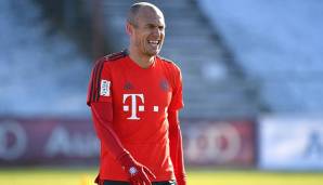 Arjen Robben hält sich im Training seiner ehemaligen Kollegen fit.