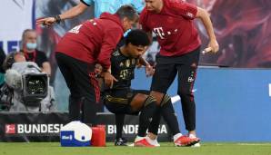 Serge Gnabry musste kurz vor Ende der ersten Halbzeit verletzt runter.