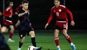 Gabriel Vidovic bei einem Länderspiel für die kroatische U17-Nationalmannschaft im Februar 2020.