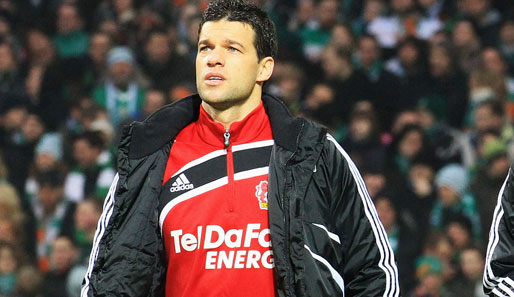 Michael Ballack stand gegen den VfL Wolfsburg nicht im Kader von Bayer Leverkusen