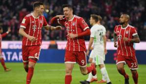 Robert Lewandowski gelangen gegen Bremen seine Saisontore 16 und 17.