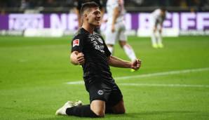 Luka Jovic war gegen Fortuna Düsseldorf mit fünf Toren der überragende Mann.