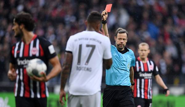 Boateng sah in Frankfurt früh die Rote Karte.