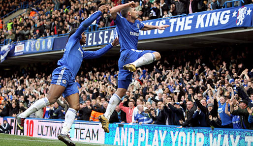 Frank Lampard (r.) und Didier Drogba haben die meiste Erfahrung in Chelseas Oldietruppe