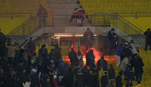 Nicht alle Fans waren ins Ernst-Happel-Stadion gekommen um friedlich zu feiern