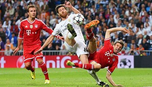 Thomas Müller (r.) wurde im Hinspiel in Madrid in der zweiten Halbzeit eingewechselt