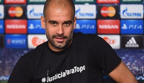 Pep Guardiola vor dem Spiel gegen Porto auf der Pressekonferenz